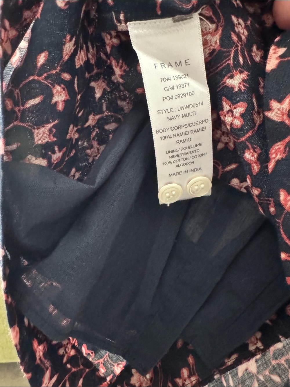 FRAME Denim Floral Belted Mini Dress Size S - Picture 7 of 10